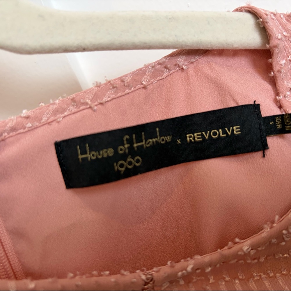 House of Harlow 1960 Textured Baby Pink Maxi Dress - Picture 6 of 8